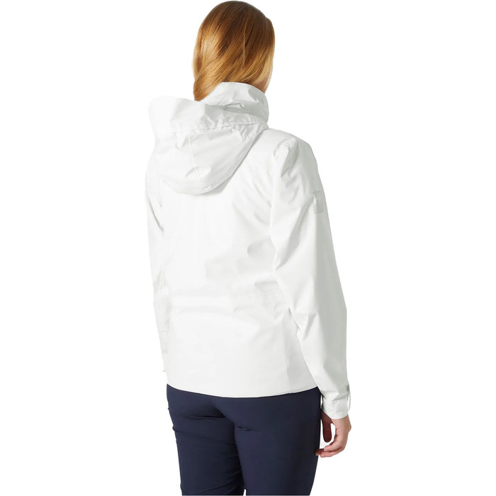 2023 Helly Hansen Frauen HP Racing Lifaloft Hooded Sailing Jacket 34268 - White